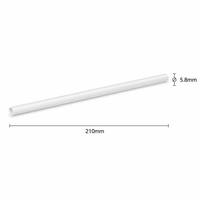 Pailles à boire droites en plastique jetables avec logo personnalisé, 210x5.8mm, lot en vrac pour bar à jus, café, restauration