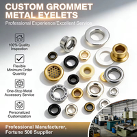 Ring Bulat Berwarna Tahan Lama dengan Cincin Logam Aluminium untuk Kerajinan DIY/Sepatu/Inti Manik-Manik/Pakaian/Kulit/Tas