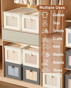 Caja de Almacenamiento Plegable de Tela Oxford Personalizada al por Mayor, Organizador de Ropa a Prueba de Polvo con Ventana Transparente para Uso Doméstico - Product Image 4