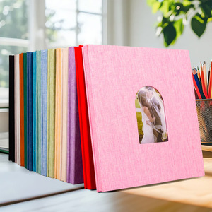 Álbum de Fotos de Tapa Dura de Lino con Ventana Arqueada, Gran Capacidad para Fotos Familiares, Bodas, Aniversarios, Bebés, Vacaciones, Recuerdos, Regalos - Product Image 2