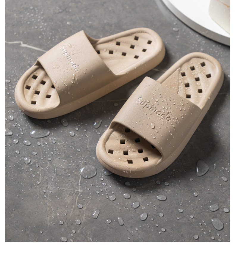 2023 Bathroom Slippers for Women Men EVA Slides Anti-slip Ladies Bath Shoes