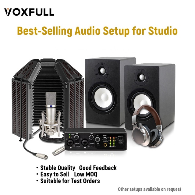 Large Capacity Portable Surround Booth with Noise Cancelling and Wired Connection China-Made Musical Studio Recording Accessory