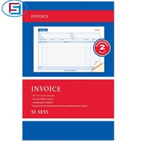 Carnet de reçus personnalisé autocopiant, 2 feuillets, 50 jeux, reçus duplicata, reliure parfaite, finition mate, imprimé