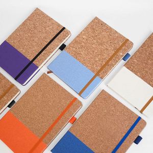 A5 Spiral Diary <b>Planner</b> Binder Notebook Set 100 Sheets Printed Manifestation <b>Journal</b> Cork Cloth PU Fabric Hardcover Wholesale - Product Image 2