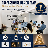 Enseigne commerciale personnalisée rétroéclairée par LED, logo métallique 3D, enseigne en acrylique, enseigne murale illuminée pour la réception de bureau, logo de vitrine