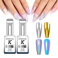 Nouveau Chrome Base Coat UV Gel Vernis à Ongles pour Poudre à Ongles Métallique TPO/HEMA Free Base Gel Manucure Logo Personnalisé Nail Supplies