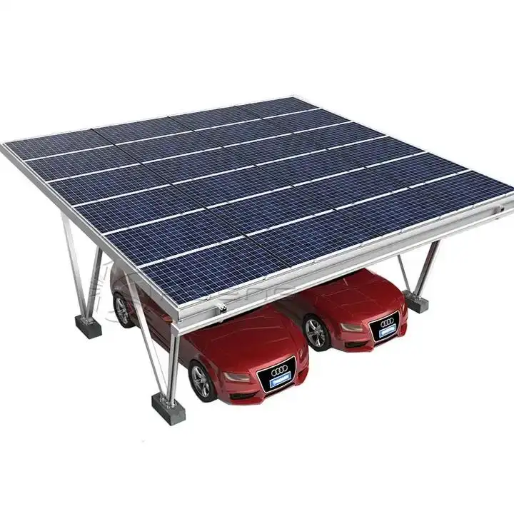 Système de montage solaire en aluminium photovoltaïque étanche à Offre Spéciale abri de stationnement de voiture abri d'auto solaire
