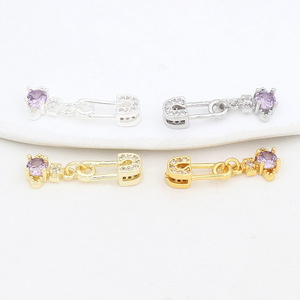 Chaîne d'espacement en or 18 carats avec zircon pour la fabrication de bijoux DIY, accessoires pour bracelets - Product Image 3