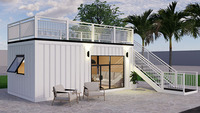 Container Pieghevole per Caffetteria, Ristorante, Bar, Caffè con Cucina per Vendita di Cibo, Casa Prefabbricata Modulare