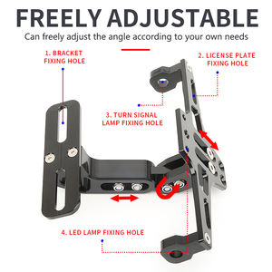 <span class=keywords><strong>Livraison</strong></span> <span class=keywords><strong>rapide</strong></span> pièces de rechange de <span class=keywords><strong>moto</strong></span> nouveau Design CNC en alliage d'aluminium réglable support de plaque d'immatriculation de <span class=keywords><strong>moto</strong></span> - Product Image 5