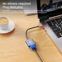 Adaptateur HDMI vers VGA SYONG, convertisseur vidéo 1080P60HZ (mâle vers femelle) pour ordinateur portable, moniteur TV, projecteur, câble de connexion plaqué or