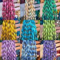 Perles de Jaspe Impérial Multicolores en Vrac, Fourniture d'Usine, Perles de Pierres Précieuses Mélangées Rouge Vert Bleu Violet Jaune pour Bijoux Faits Main