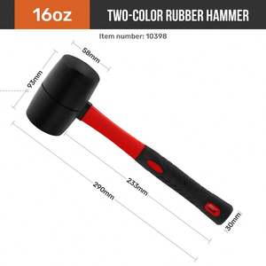 Palu palu karet hitam kelas DIY 16oz dengan pegangan serat kaca untuk penggunaan ahli mesin OEM dapat disesuaikan - Product Image 2