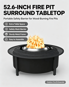 Heavy Duty 52.6 Inch <b>Fire</b> <b>Pit</b> Surround Tabletop Portable Metal Mesh <b>Fire</b> <b>Pit</b> Safety Barrier with Extra Space for Outdoor Patio - Product Image 3