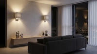 Lampe murale minimaliste moderne avec abat-jour en lin, cadre argenté mat, éclairage d'ambiance polyvalent pour salon, chambre, hôtel et bureau