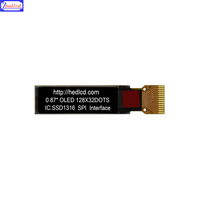 Venta de Fábrica, Módulo de Pantalla OLED de 0.87 Pulgadas, 128*32, 128x32, con Interfaz SPI I2C SSD1316 para Dispositivos Electrónicos Vestibles