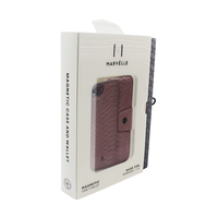 Boîte cadeau rigide personnalisée style tiroir pour étuis de téléphone portable et montres connectées, avec pelliculage brillant, gaufrage et matériaux recyclés écologiques