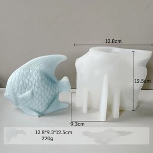 Tilapia <span class=keywords><strong>moulage</strong></span> silicone aromathérapie moule bricolage cristal goutte colle petit poisson décoratif résine plâtre - Product Image 4