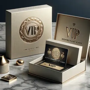 Custom Creative Packaging Handmade Gold Stamp Cajas De Papel Thank You Packaging Cardboard Vip Cards Paper Box For Customers