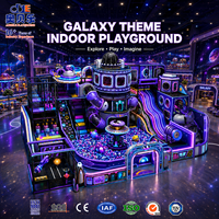Nouvel ensemble d'équipements de jeux intérieurs commerciaux pour enfants, thème Station spatiale, avec toboggan et piscine à balles, prix usine, vente chaude