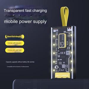HDL พาวเวอร์แบงค์ความจุสูง 10000mAh สายในตัว ชาร์จเร็ว PD 22.5W ไฟฉายโปร่งใส สายคล้องคอ จอแสดงผล LED - Product Image 2