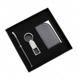 High Quality Personalized Ready to Ship Name Card Holder Keychain Pen for Wholesale Promotional Luxury Corporate Gift Set Items - Product Image 1