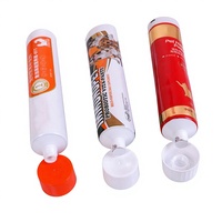 Tubo de Embalaje Vacío Personalizado de Aluminio y Plástico con Tapa de Rosca Abatible, Ecológico, para Pasta de Dientes y Pestañas Postizas