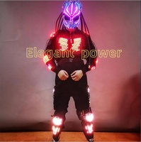 Costume de mascotte LED lumineux de haute qualité, armure colorée et lumineuse pour spectacle de talent, performance DJ, scène de danse, bar
