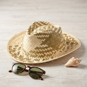 Sombrero de playa 100% puro y natural de hierba, talla 57 cm, transpirable, tejido, con ala grande de 15 cm. ¡Consíguelo para tus vacaciones de verano! - Product Image 1