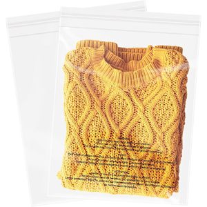 ถุงซิปล็อคใสขนาด 11x14 นิ้ว จำนวน 100 ใบ สำหรับจัดเก็บเสื้อผ้า - Product Image 1