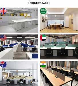 Mesa de oficina sencilla, estación de trabajo para 2 personas, muebles de escritorio de oficina modernos al por mayor - Product Image 5