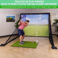 Simulateur de mini-golf de haute qualité avec écran d'impact de 10 pieds x 7,5 pieds pour une utilisation en intérieur/extérieur