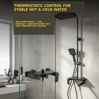 Robinet de douche mural minimaliste en laiton avec levier unique en céramique pour salle de bain contemporaine, appartement et hôtel