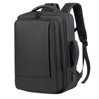Advanced Sense Sac à dos d'ordinateur en polyester Oxford imperméable de grande capacité pour hommes, multi-compartiments, pour les voyages d'affaires