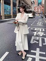 Ensemble blazer décontracté et robe camisole style coréen, Nouveauté 2026 – Ensemble deux pièces pour femme