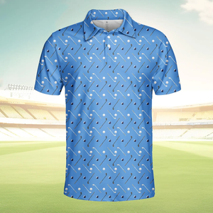 Polo de Golf con Estampado Completo para Hombre y Mujer, Diseño de Pelotas de Golf, Secado Rápido, Sublimado, para Golfistas - Product Image 2