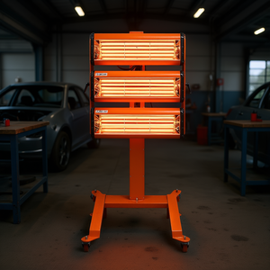 D0100HRSLTP หลอดอินฟราเรด 3300W ตัวเรือนโลหะ ไฟอินฟราเรดสำหรับอบแห้งอัตโนมัติ ให้ความร้อนแก่ร่างกาย แสงสีขาวอบอุ่น - Product Image 2