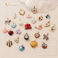 Pendentif en acier inoxydable plaqué or 18 carats PVD YML, motif dessin animé cœur Maman animal, accessoires de bijoux DIY pour collier et bracelet