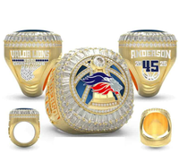 Vintage Alloy Gemstone Championship Ring Awarded to the Winning Team During the Celebration Ceremony