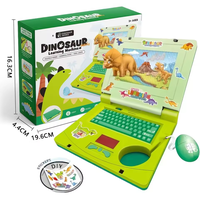 Ordenadores Portátiles de Juguete para Niños, Ordenador Portátil Educativo para Niños, Máquina de Aprendizaje de Inglés con Diseño de Dinosaurio