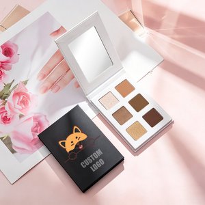Palette de fards à paupières Big Eye Shadow, 6 couleurs, haute pigmentation, fards à paupières nude, sans cruauté, fards à paupières pailletés pigmentés - Product Image 3