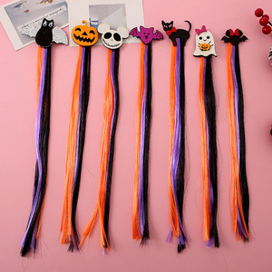 <strong>Kids</strong> Orange Purple Black Synthetic Hair Tinsel Mixed Cartoon Barrettes Girls Party <strong>Costume</strong> Hair Accessories - Product Image 2