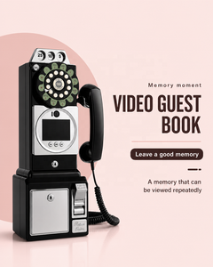 <span class=keywords><strong>Cabine</strong></span> <span class=keywords><strong>téléphonique</strong></span> portable blanche, style vintage britannique de Londres, en forme de cadre, avec enregistreur de messages, pour livre d'or audio de mariage - Product Image 1