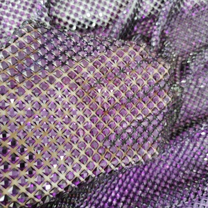 Tela de Malla con Cuentas de Cristal Multicolor de <span class=keywords><strong>Alta</strong></span> <span class=keywords><strong>Costura</strong></span>, Diamantes Cuadrados de Cristal de Imitación - Product Image 5