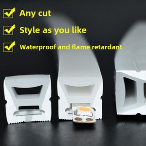 Tubo de silicona para enhebrar, tira de luz de silicona, flexible, sin amarilleamiento, forma aleatoria - Product Image 1