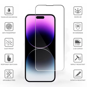 Protector de pantalla de vidrio templado para <span class=keywords><strong>iPhone</strong></span>, Protector de pantalla para <span class=keywords><strong>iPhone</strong></span> 14, 13 Pro Max, 12 Pro, 11, X, XR, 7, <span class=keywords><strong>8</strong></span> - Product Image 2