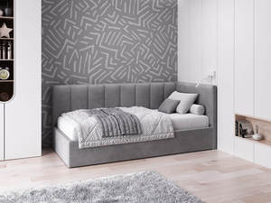 Lit de repos individuel Tom rembourré (90x200) avec rangement <span class=keywords><strong>et</strong></span> <span class=keywords><strong>sommier</strong></span> à lattes - Product Image 6