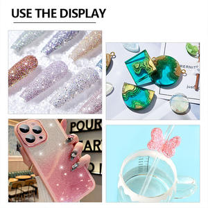 ผงแวววาวละเอียดพิเศษแบบโฮโลแกรมสำหรับทำจากเรซิ่นแบบพกพาผงแวววาวละเอียดพิเศษสำหรับทำเล็บเทียนงานฝีมือกากเพชรสีเงิน - Product Image 6