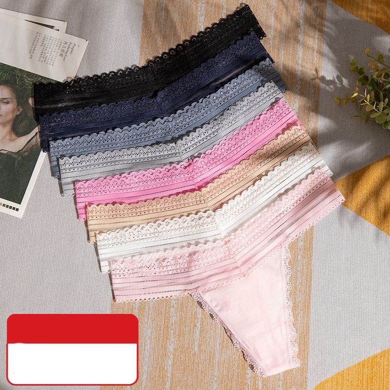 Wholesale Sexy Women's Panties Thong Underwear Lace Underwear Transparent Women's Underpants Solid Color Female Lingerie
