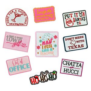 Hot Sell Iron on Embroidery Christmas Teacher Day Patch for Clothes <b>Hat</b> <b>Bag</b> Decoration - Product Image 1